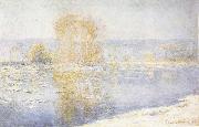 Claude Monet Floating Ice at Bennecourt Sweden oil painting artist